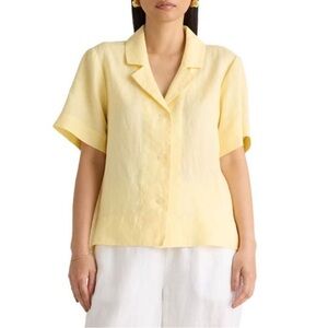 Quince 100% European Cotton Camp Shirt in Yellow